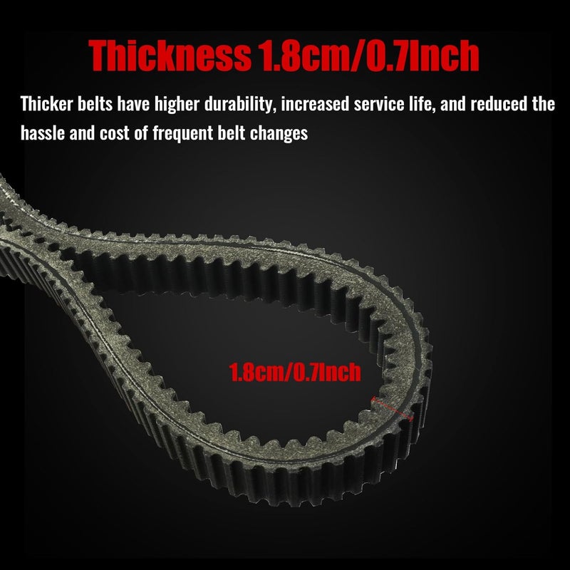 zuverlass 3211218 Belt for Polaris Ranger 1000 Crew 1000 Premium 2020-2025, for 2023-2025 Ranger 570 Crew 570/570 Northstar Pro XD Replacement CVT Drive Belt - Image 4